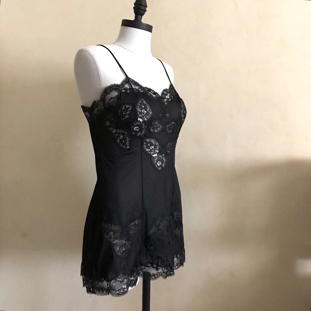 Vintage Black Lace Teddy